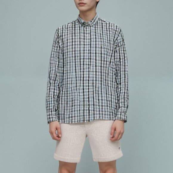 Faconnable Men’s Classic Sport Button Front Long Sleeve Shirt Large L- EUC - Picture 2 of 5